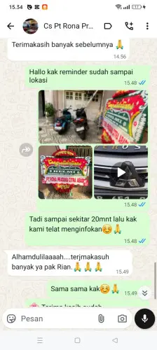Testimonial Papan Bunga karawang